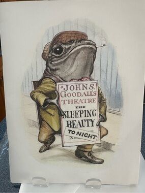 Oversized Vintage Frog The Sleeping Beauty 
Greeting Card